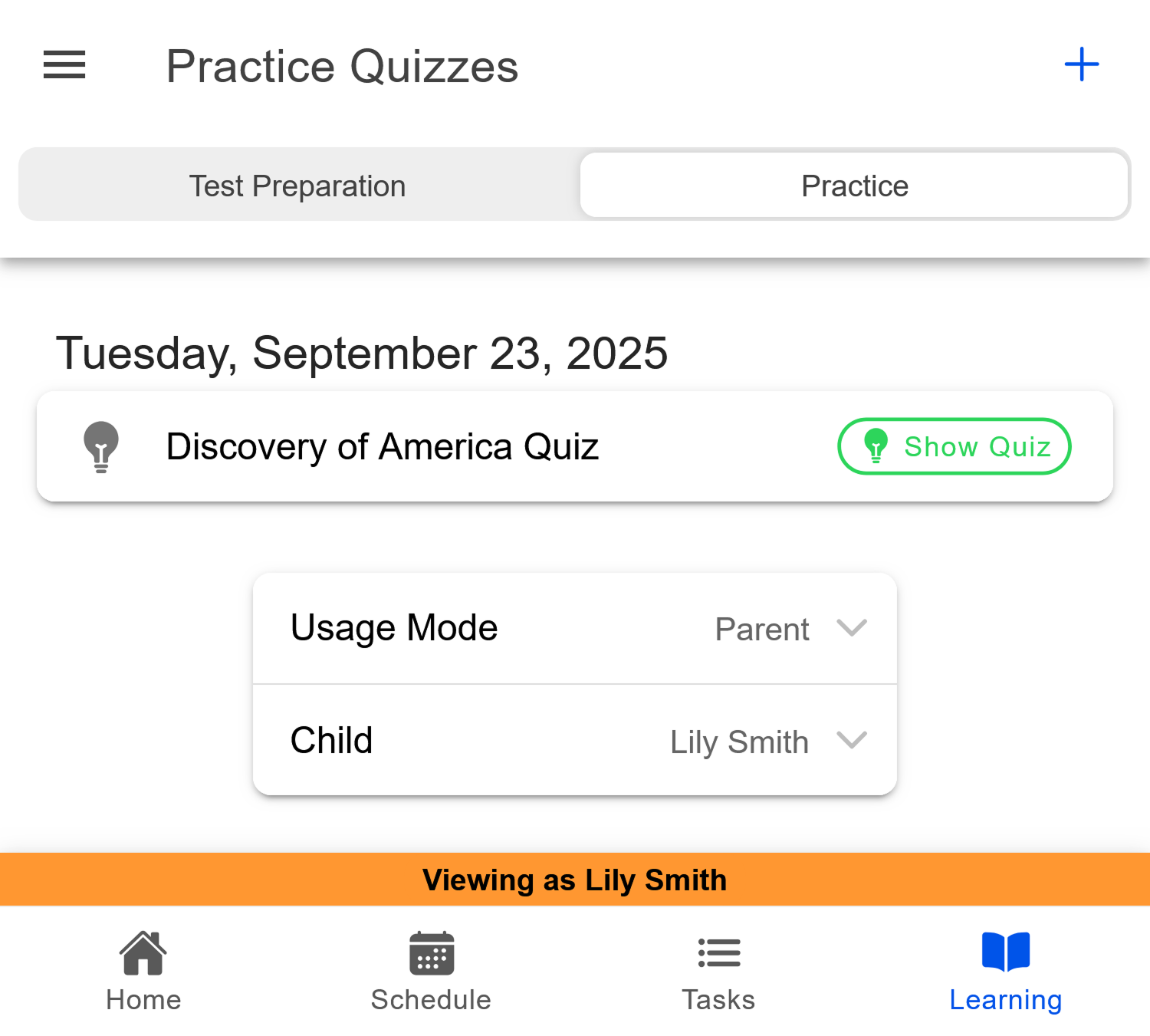 Parent Mode screenshot