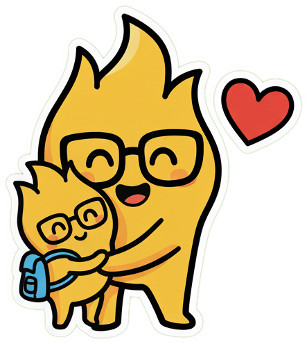 Family Friendly Sparky Sticker