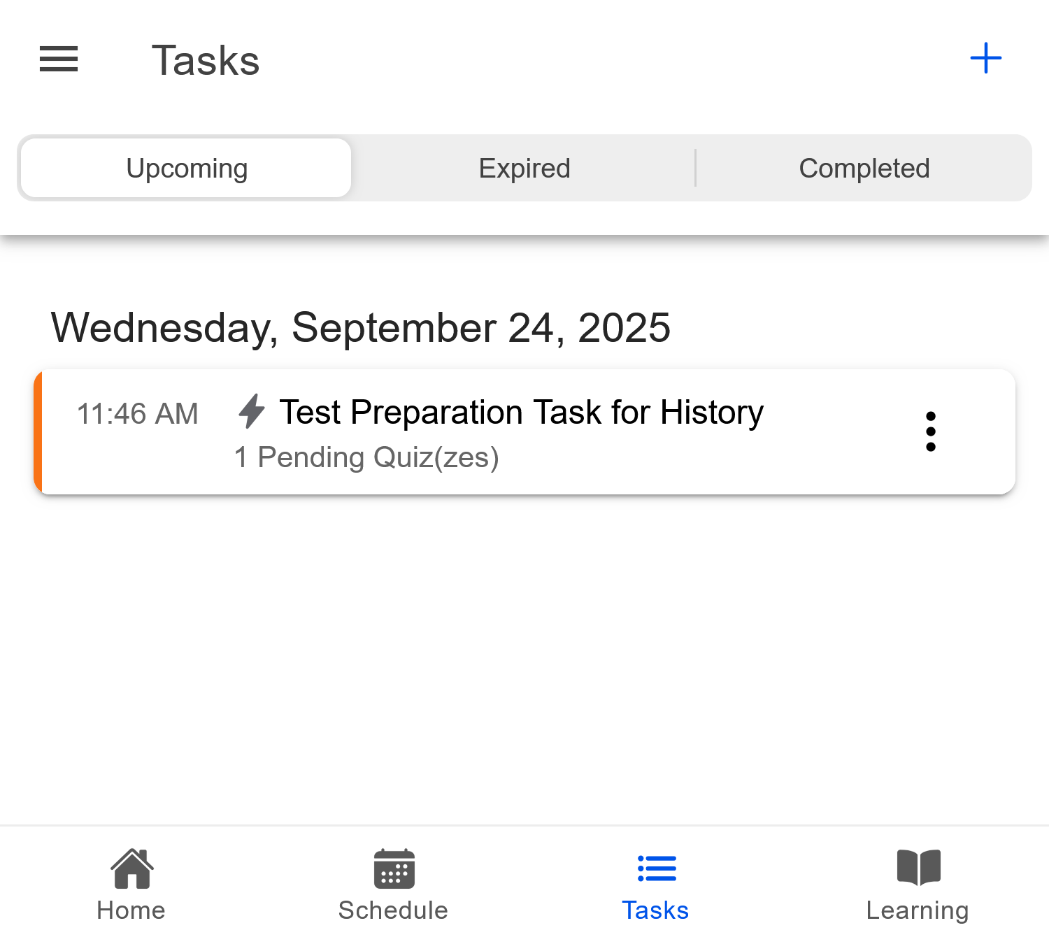 Task Page Light Mode screenshot